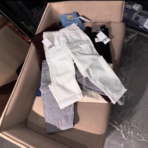 Nuovi <span class=keywords><strong>Jeans</strong></span> da Donna Invernali a Vita Media, Gamba Dritta, Tinta Unita, Casual, Moda Transfrontaliera, Abbinabili con Tutto, Vendita all'Ingrosso - Product Image 3