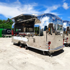 Carrito de Comida Móvil Multifuncional de Acero Inoxidable Comercial para Mercados Nocturnos, Escenarios Gourmet, Venta de Helados, Té con Leche y Bebidas - Product Image 1