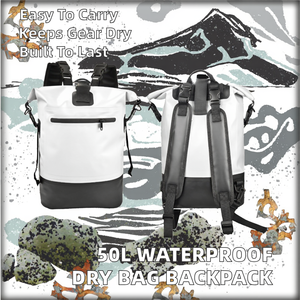 Mochila Impermeable IAndika CPS216 500D PVC 50L con Doble Correa para Deportes Casuales al Aire Libre y Seguridad en Exteriores, Portátil - Product Image 2