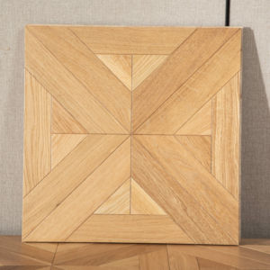 Plancher en bois dur moderne 450x450mm, 15/1.2mm d'épaisseur, placage chêne multicouche, écologique, résistant à l'eau, pour usage intérieur - Product Image 4