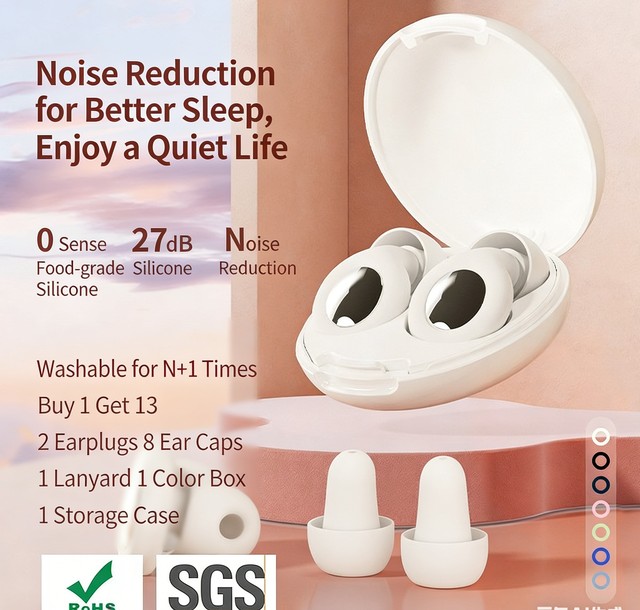 Silicone Reusable Foldable Earplugs Quiet Noise Cancelling Safety Hearing Protection Intrinsically Safe Strong