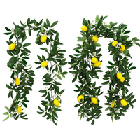 Plantes artificielles en forme de vigne de citron vert, petites marguerites, feuilles vertes, imitation vigne, ambiance forestière, arrangement