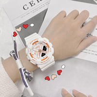 Montre de sport électronique tendance, analogique-numérique, avec éclairage nocturne, chronographe, calendrier, alarme, étanche 3 bars, unisexe