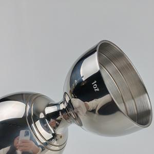 Barware Premiium Acero inoxidable de doble cara 1oz 2oz Estilo indio Medición Cóctel <span class=keywords><strong>Whisky</strong></span> Bell Jigger - Product Image 3