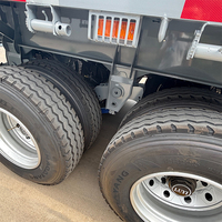 Semi-remorque plateau robuste à 3 essieux, 40 pieds, 40-80 tonnes, 12 verrous Twist Lock, suspension mécanique, châssis renforcé, pour conteneurs 20/40 pieds