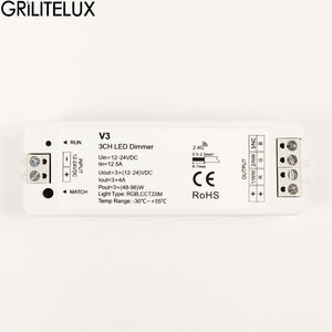 Controlador de Atenuación LED V3 VP de 4 Zonas, 3 Canales/4 Canales, 12V/24V DC 16A, Control Remoto Inalámbrico R8 RT9 RF para Tiras de Luces RGB/RGBW - Product Image 1