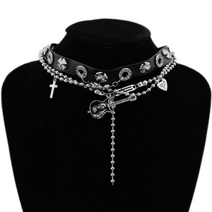 Nouveau Collier Chaîne Tendance 2026 en Acier Titane Style Gothique Punk Sombre pour Homme – Bijou de Clavicule au Design Simple et Très Vendu - Product Image 1