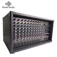 GAX-EB10 Mixeur 10 canaux avec amplificateur de puissance, effets tout-en-un avec réverbération et mixage