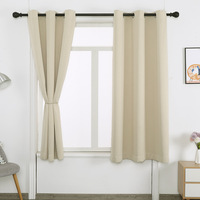 Cortinas de poliéster de color liso terminadas para envío directo, tela para cortinas opacas, estilo moderno, oscurecimiento de habitaciones.