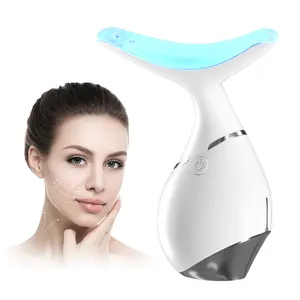 Lifting naturel du visage 3 couleurs LED Photon Therapy Face Neck Lifting Massager Anti-âge Face Sculpting Device