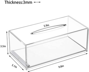 Tùy Chỉnh Rõ Ràng Tissue Box Với Logo Bán Buôn Acrylic Tissue Box Chủ - Product Image 2