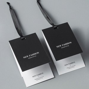 Hot biểu tượng tùy chỉnh may Giá tag quần áo tùy chỉnh treo thẻ giấy <span class=keywords><strong>hangtag</strong></span> cho hàng may mặc quần áo - Product Image 5