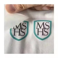 Étiquette de Vêtement Thermocollante Personnalisée avec Logo Imprimé pour Marque, Transfert par Presse à Chaud sur Col et Taille