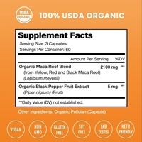Capsules de Maca pour adultes OEM, Maca jaune, complément alimentaire à base de plantes, poudre pour améliorer l'endurance masculine, capsules Maca Plus, 60 pièces