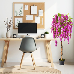 Planta Artificial Decorativa <span class=keywords><strong>de</strong></span> Glicinia en Maceta <span class=keywords><strong>de</strong></span> 150 cm <span class=keywords><strong>de</strong></span> Altura, Tronco <span class=keywords><strong>de</strong></span> Plástico, Ecológica y Duradera, en Oferta - Product Image 6