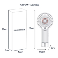 Mini ventilateur humidificateur portable, pulvérisateur de brume à 3 vitesses, rechargeable par USB, 1200mAh, avec diffuseur d'huiles essentielles, pour la maison, le bureau et les voyages