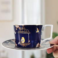 Bols et assiettes en céramique de porcelaine émaillée de Chine, ronds, de 8 à 10 pouces, avec motifs de fleurs bleues et d'oiseaux, pour restaurant