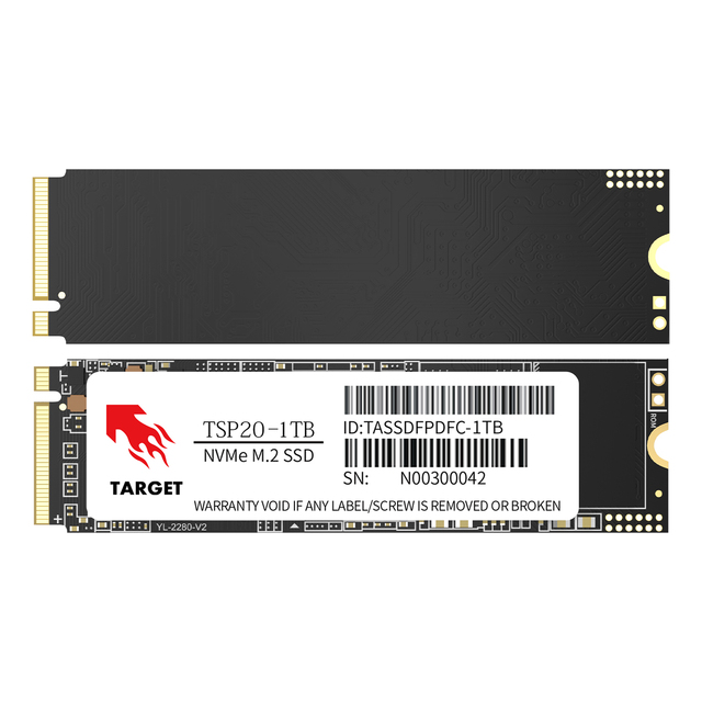 SSD M.2 NVMe PCIe 4.0 2TB Internal Game PC SSD 7500MB/s Plastic Shell Wireless Target Black