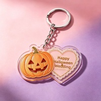 Grenzüberschreitender Europäisch-Amerikanischer Stil Halloween-Thanksgiving-Hochzeit Limitierter Acryl-Schlüsselanhänger Kürbis-Geist-Rosen-Designs Süß