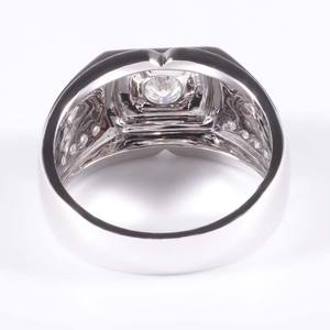 Прованс 14k мужской стиль вечное Белое золото 1,2 карат муассанит бриллиант обручальное кольцо - Product Image 5