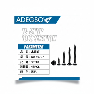 Commercio all'ingrosso 48 pezzi 35x40mm doppio guscio di legno viti C1022 materiale con placcatura di zinco e ossido nero finitura ISO Standard - Product Image 1