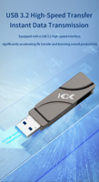 Flash Drive Mini Swivel Metal Tipe-C OTG Terenkripsi USB 3.0 dengan Garansi 1 Tahun Baru