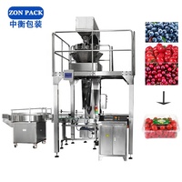 Automatische Vruchten Wegende Clamshell Verpakkingslijn Kersentomaat/Bosbessenbakje Vulmachine