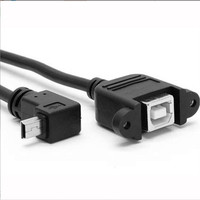 Cable de Impresora Mini USB a Tipo B Hembra de Buena Calidad para Montaje en Panel