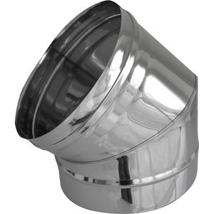 Raccordo Curvo in Acciaio 45° per Camini da 120mm - Product Image 1