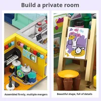 Bloques de Construcción Dream House Street View, Juguete Educativo de Plástico ABS, Regalo para Niños Unisex, Diseño de Escena Realista, Fácil de Armar