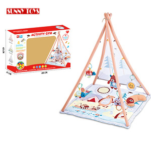 Drôle d'intérieur tipi jouer activité gym tente <span class=keywords><strong>chambre</strong></span> coton doux musical bébé tente playhouse avec 20 pièces boules - Product Image 5