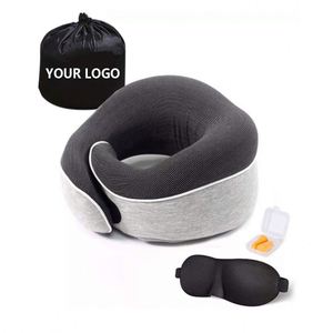 Saien Customized U Shape Neck Pillow Support Rest Cervical Airplane Car <b>Memory</b> Foam Travel Pillow Neck Pillow Wholesale - Product Image 1