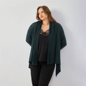 <span class=keywords><strong>Ropa</strong></span> de Otoño Personalizada para Mujer 2026, Primavera, Talla Grande, Bufanda Multiusos, Cárdigan con Cuello, Prenda de Punto Transpirable de Mezcla de Lana y Cachemira - Product Image 3