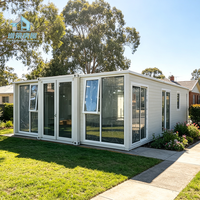 Maisonnette entièrement meublée de 30 pieds, intérieur complet équipé, cabane préfabriquée pliable, location de vacances en location de villégiature, hébergement de glamping
