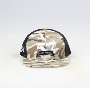 Casquette Trucker Richardson 112 en Maille avec Logo en Cuir Camouflage et Patch, 6 Panneaux, Personnalisée pour Hommes, Vente en Gros Direct Usine - Product Image 2