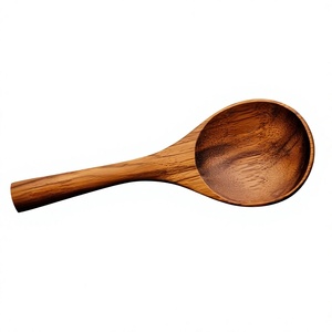 <b>Wooden</b> Cooking Spoons Set of 2 Natural Wood <b>Kitchen</b> <b>Utensils</b> for Stirring Mixing Serving and Cooking - Product Image 4