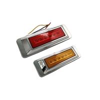 Feu de position latéral LED rectangulaire à boîtier chromé ABS PC 12-24V pour remorque