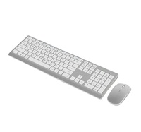 Clavier et souris sans fil de jeu personnalisés Sliver 2,4 GHz, combo 3 touches, design ultra-fin, rétroéclairage LED, disposition ergonomique DE/RU/US