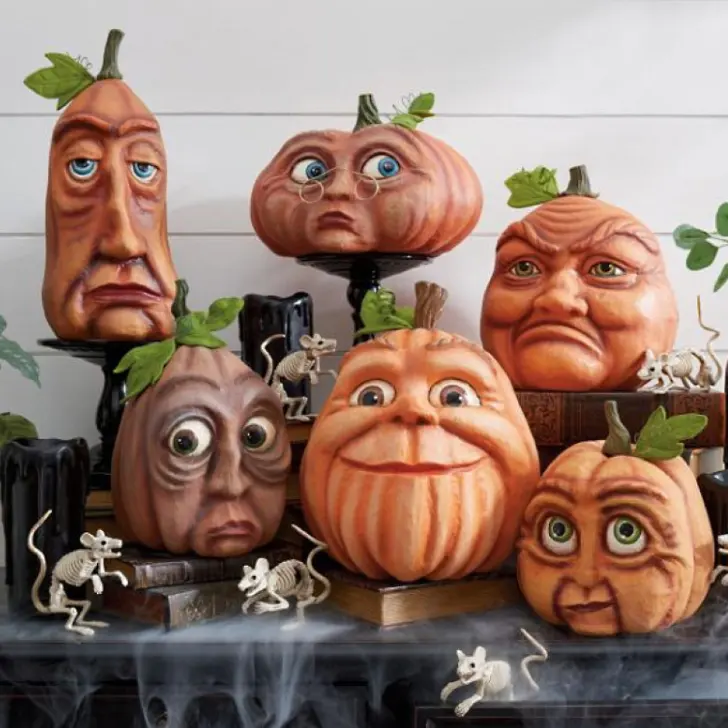 Venda quente Halloween Pumpkin decoração ao ar livre fantasma festa quintal decoração abóbora cabeça quintal decoração