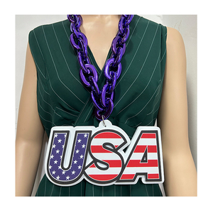 Collar de espuma de fútbol Deportivo con estampado 3D, cadena negra y azul de Houston Texans con nuevo logotipo deportivo - Product Image 5