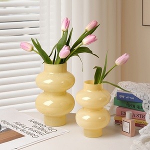 Behanmei Glass Vase Pastoral Design High Sense Home Living Room Flower Arrangement Porch <strong>Table</strong> Decoration Ornaments Hydroponic - Product Image 3