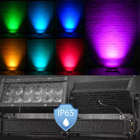 Lumière LED de ville imperméable pour extérieur 12*18w, lumière de couleur RGBWYP 6 en 1 IP65, lumière de lavage mural LED 12x18w