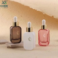 Spot Kreatif 30ml Oval penitis dikemas botol kaca Makeup tahan botol minyak esensial dapat disemprotkan pencetakan layar sutra