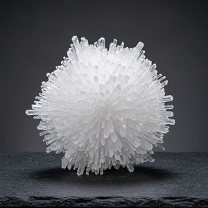 Natural Scolecite <b>Crystal</b> <b>Cluster</b> Mineral Specimen Radiating White <b>Crystal</b> Formation for Mineral Collectors Display Collection a - Product Image 6