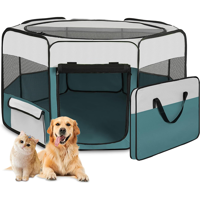 Parc pour chien, stylo de jeu portable pliable, tente de grande capacité pour animaux de compagnie, intérieur/extérieur, voyage, camping