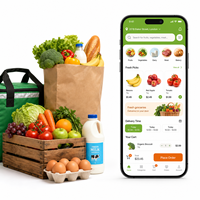 Aplicación de Compras de Comestibles con Entrega a Domicilio Confiable, Desarrollo de Aplicaciones para IOS y Android con Catálogo de Productos y Carrito de Compras LionCreate