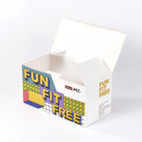 Boîte d'emballage cadeau vide en carton blanc recyclé, entièrement imprimée, avec fermeture automatique, motif graphique tendance, pour compléments alimentaires