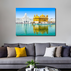 אמנות אירופאית אמריקאית, ארמון מים, אדריכלות אימפרסיוניסטית, פוסטר קנבס 60x60 ס\"מ, קישוט קיר גדול HD, סיטונאי מהמפעל - Product Image 4