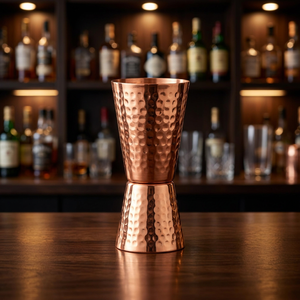 Handmade Hammered Copper Cocktail Jigger Unique Vintage Style For Cocktail Party Metal Drink <b>Measure</b> - Product Image 1