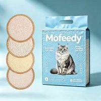 Litière pour chat en tofu en forme de bande, thé vert, faible poussière, puissant anti-odeurs, facile à nettoyer, jetable et biodégradable, prix direct fabricant